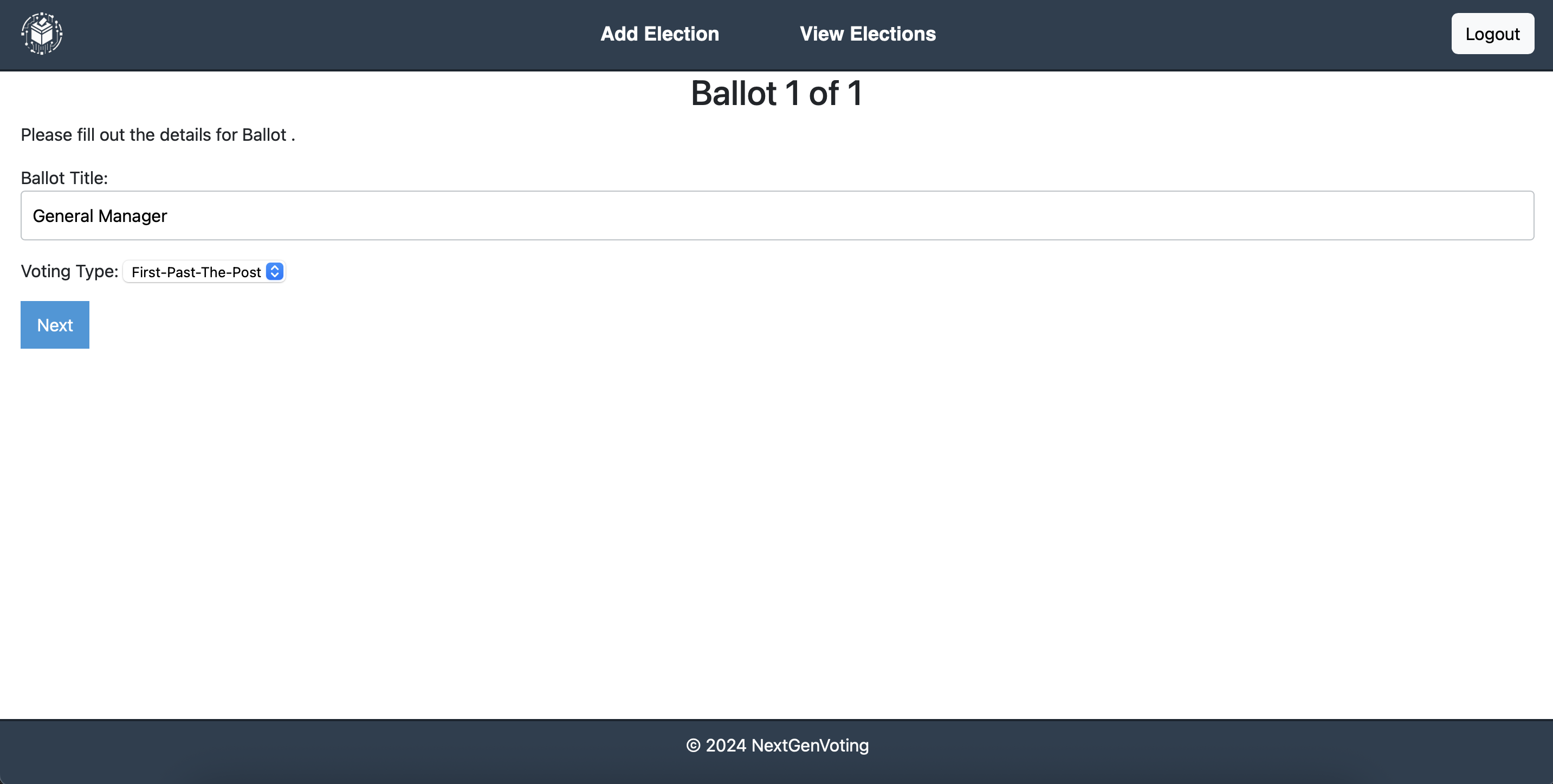 Create ballot