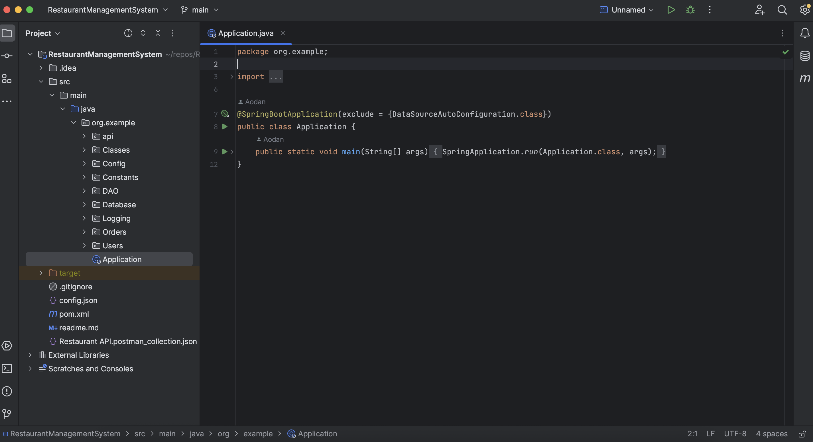Restaurant Management System